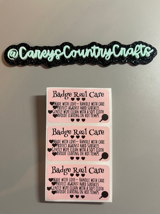 Badge Reel Care Stickers