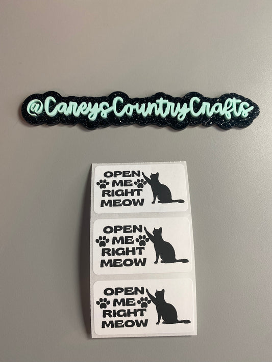 Open Me Right Meow Stickers