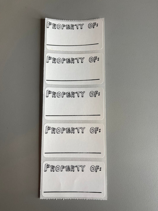 Property Of: Stickers