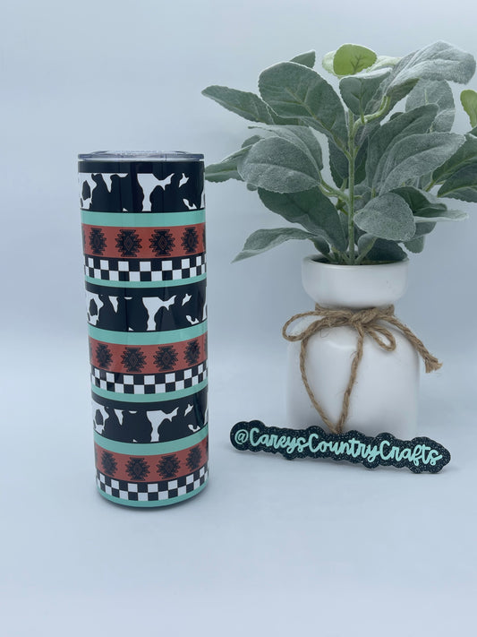 Aztec Cow Tumbler