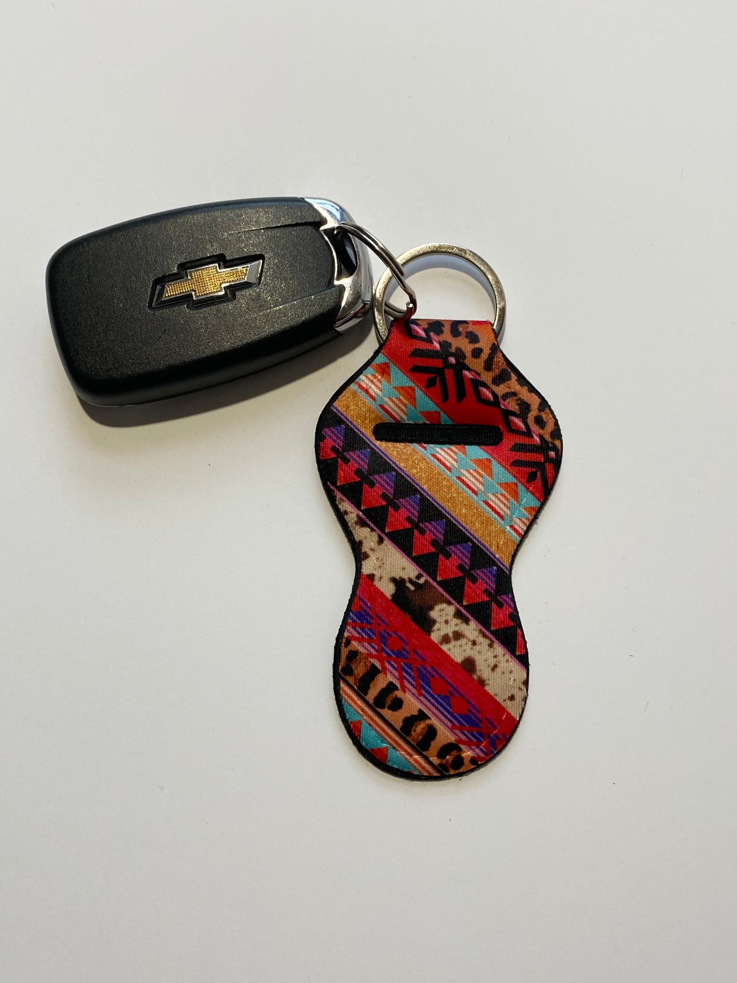 Serape Chapstick Holder Keychain