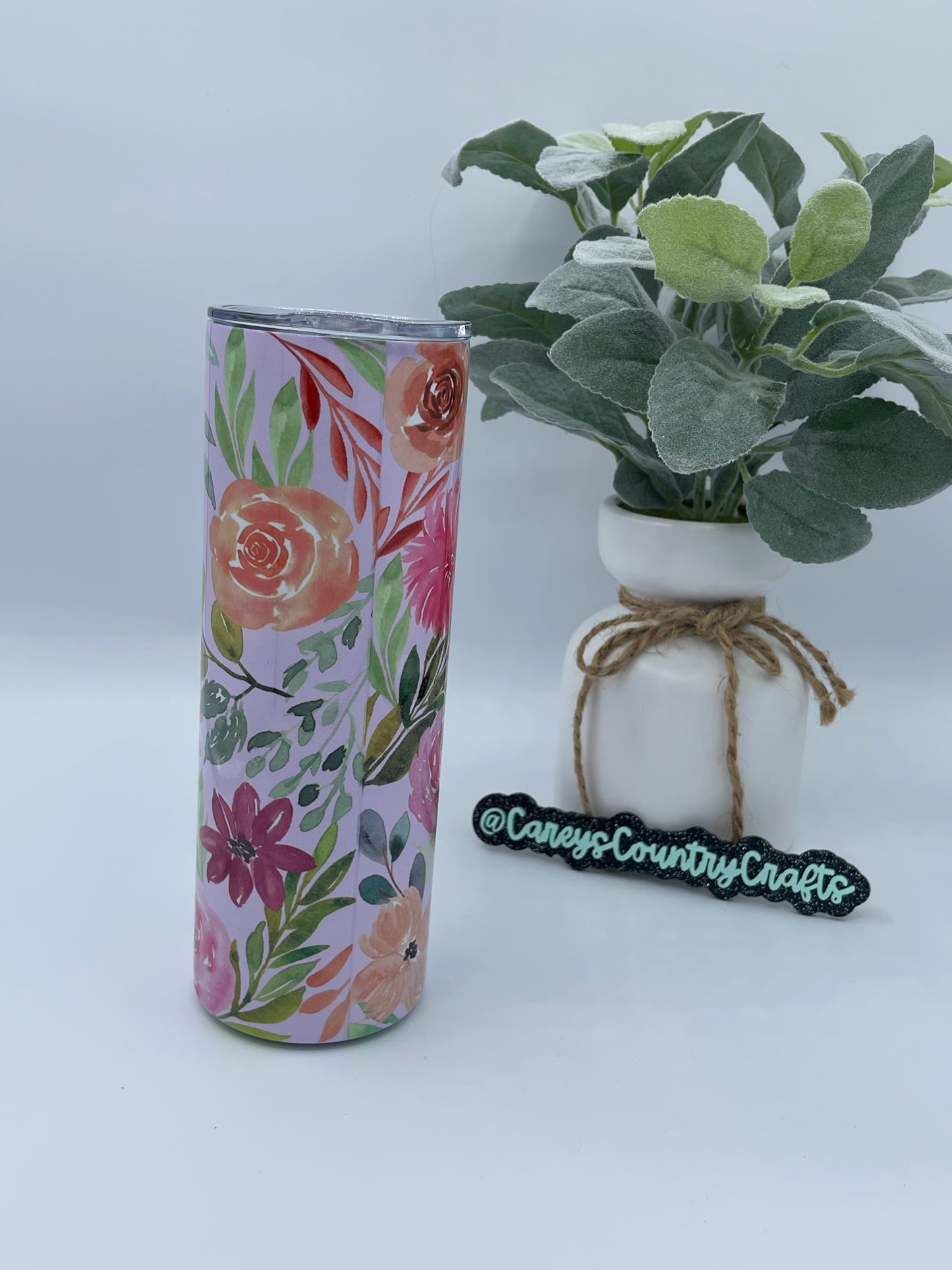 Purple Flower Garden Tumbler