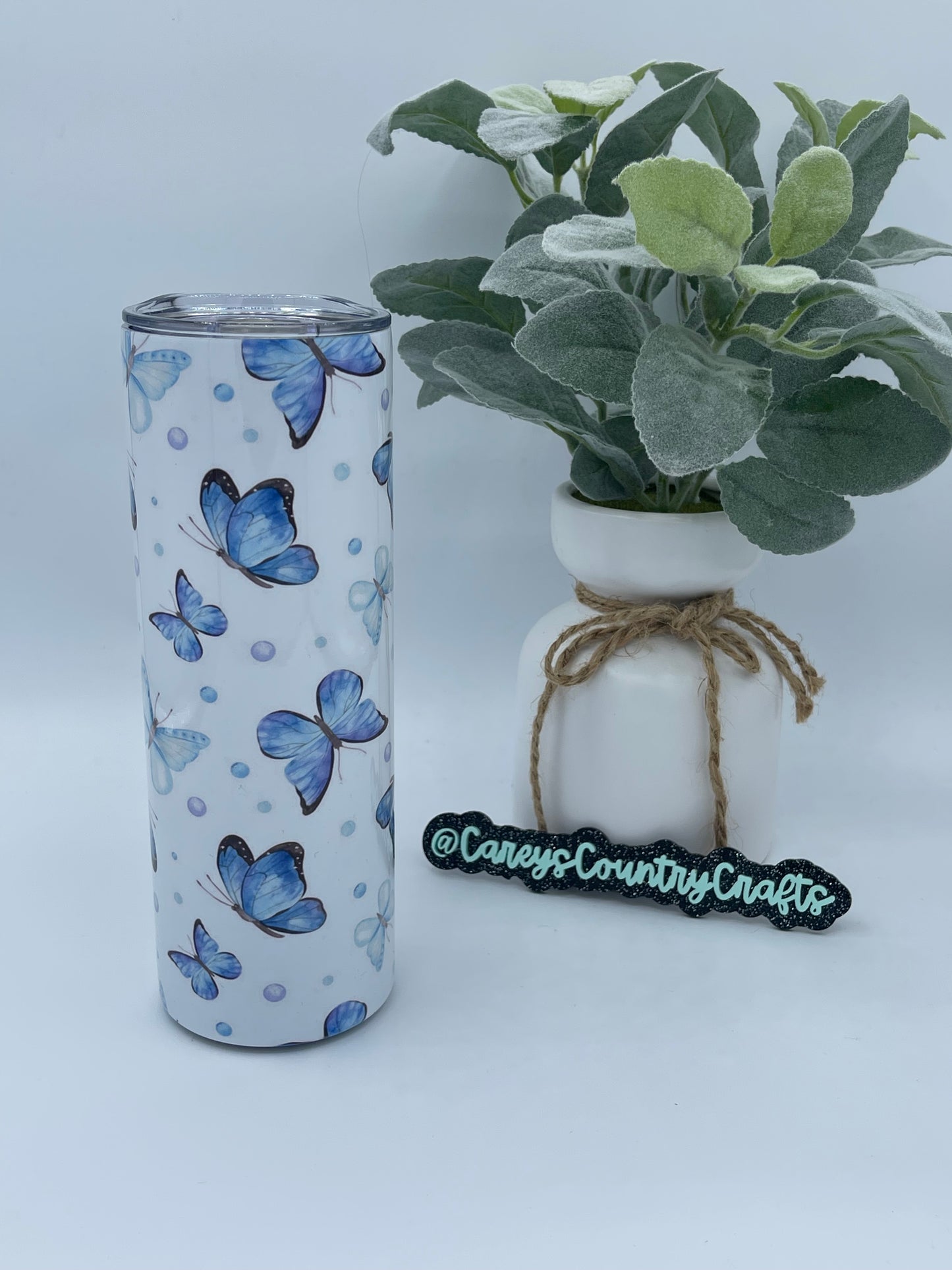 Blue Butterflies Tumbler