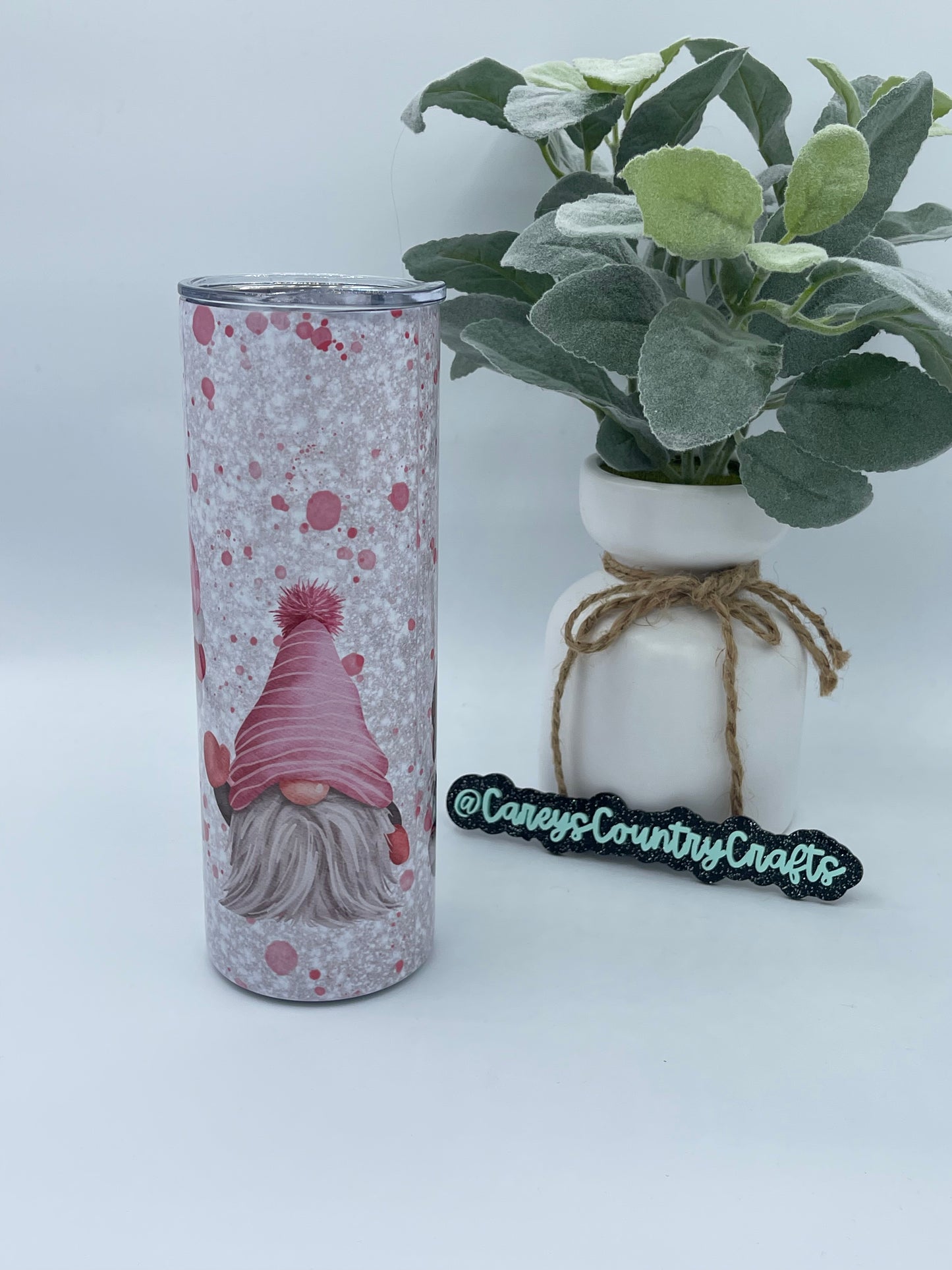 Valentine Gnome Tumbler – Carey's Country Crafts