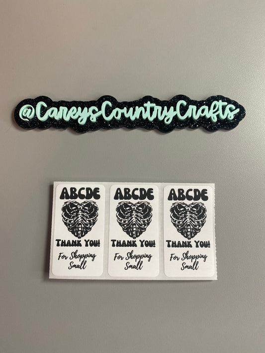 ABCDE Thank You Stickers