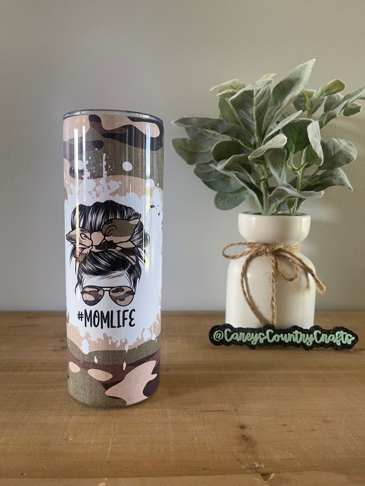 Camo Mom Life Tumbler