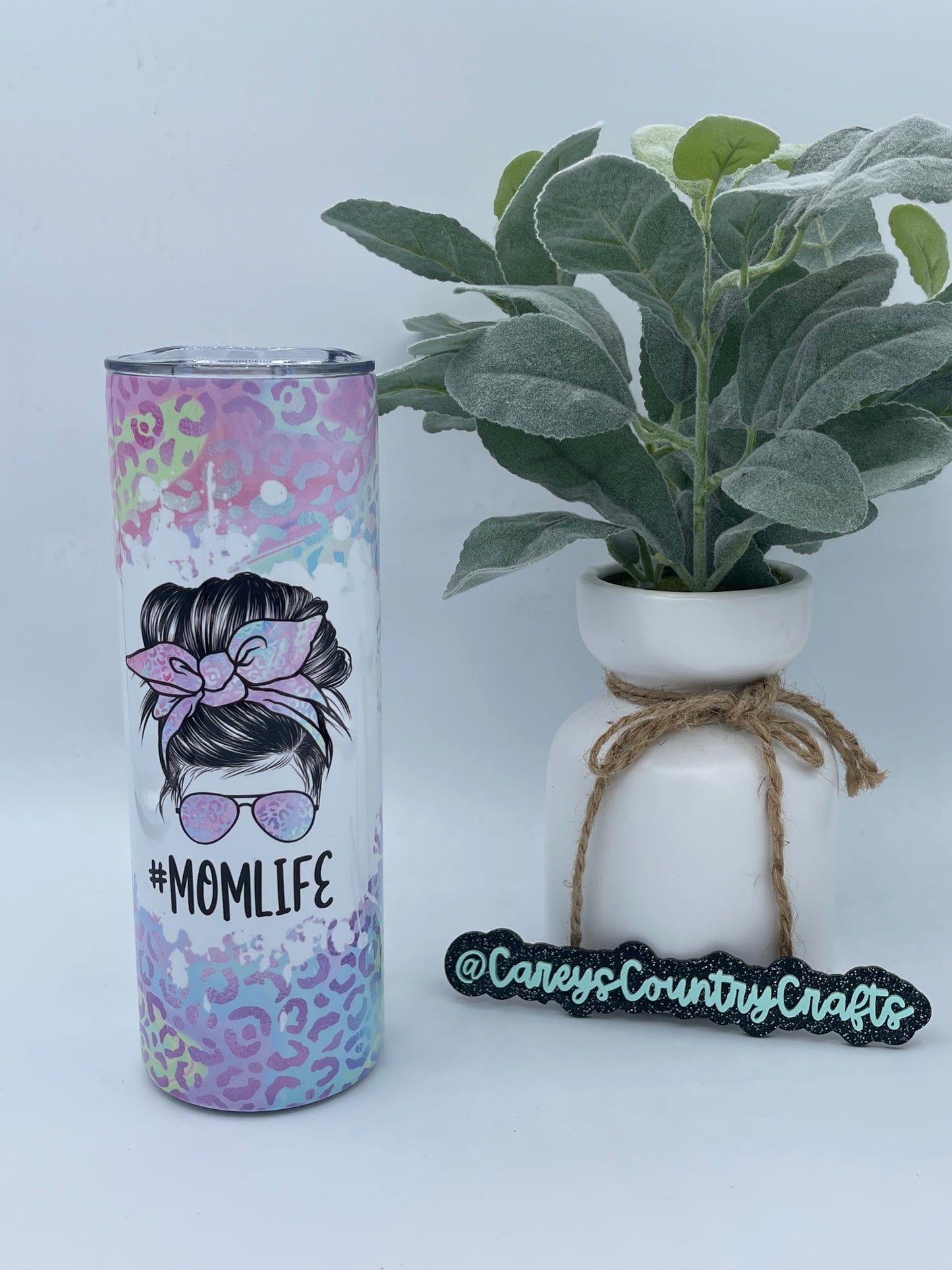 Momlife Pastel Cheetah Print Tumbler