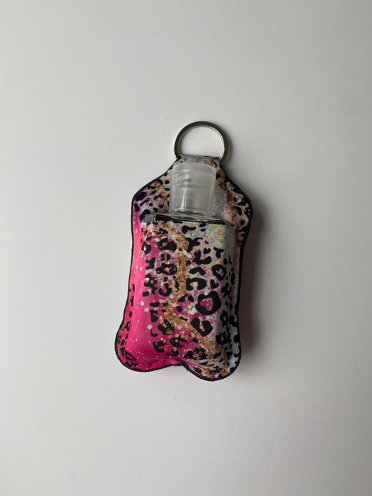 Party Cheetah Hand Sanitizer Keychain