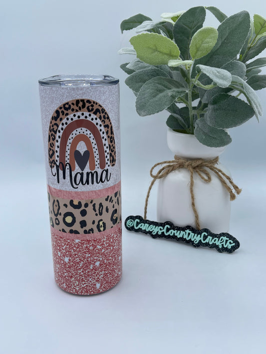 Boho Cheetah Mama Tumbler