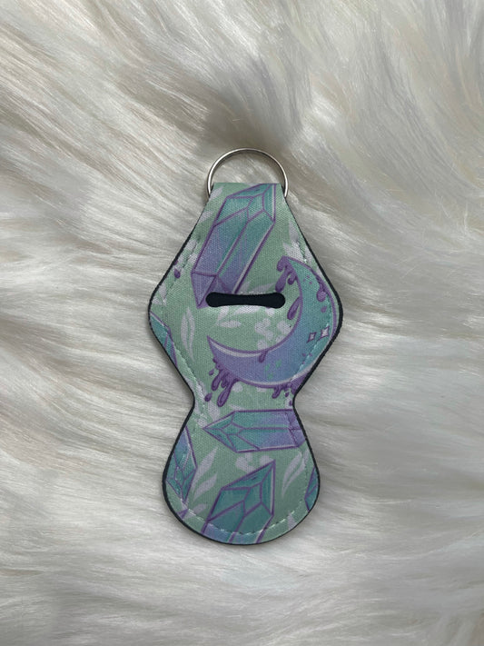 Crystals Chapstick Holder Keychain