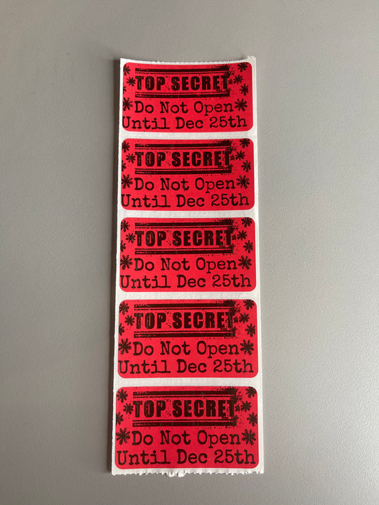 Top Secret Dec 25th Stickers