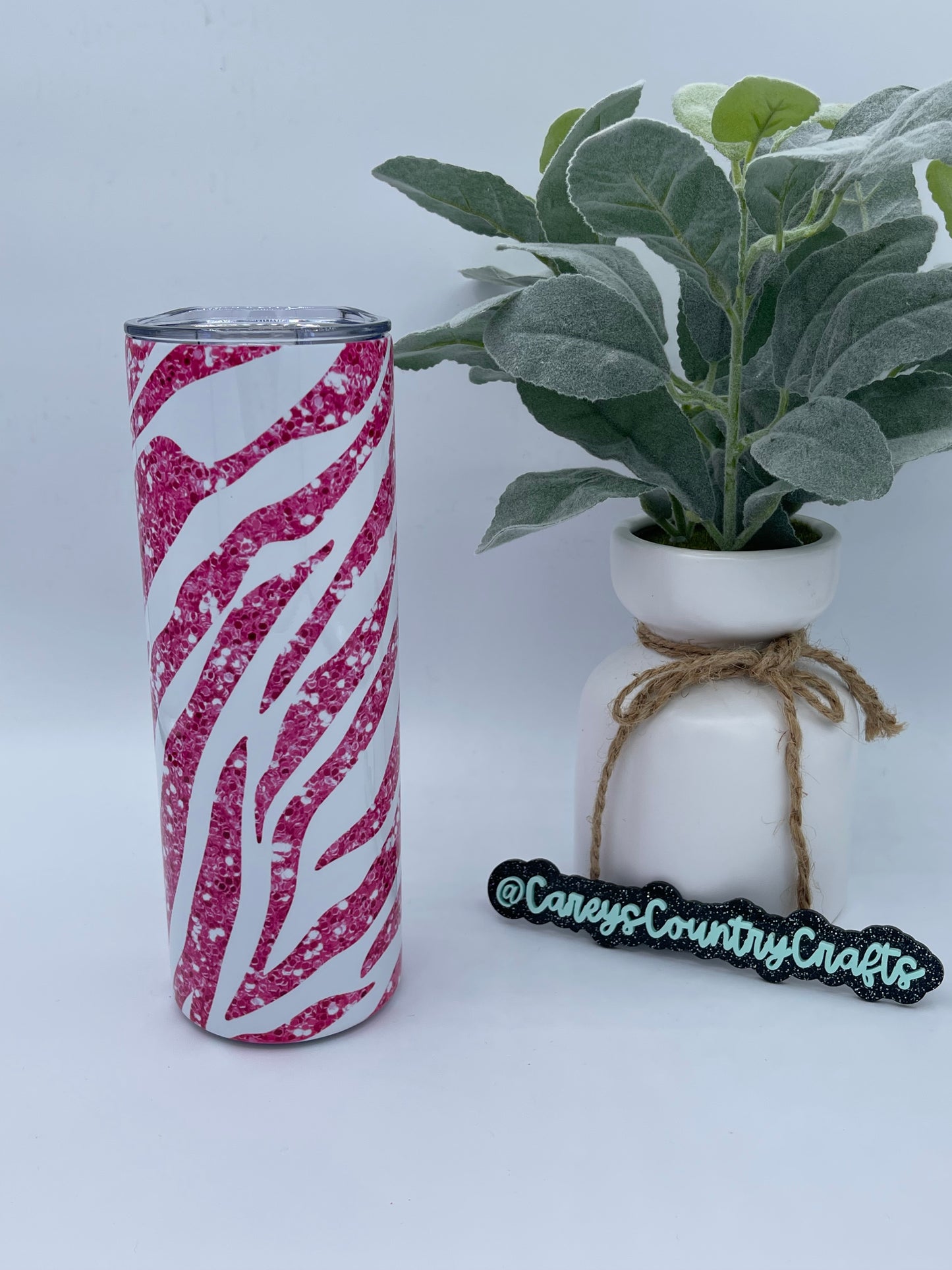 Pink Zebra Tumbler