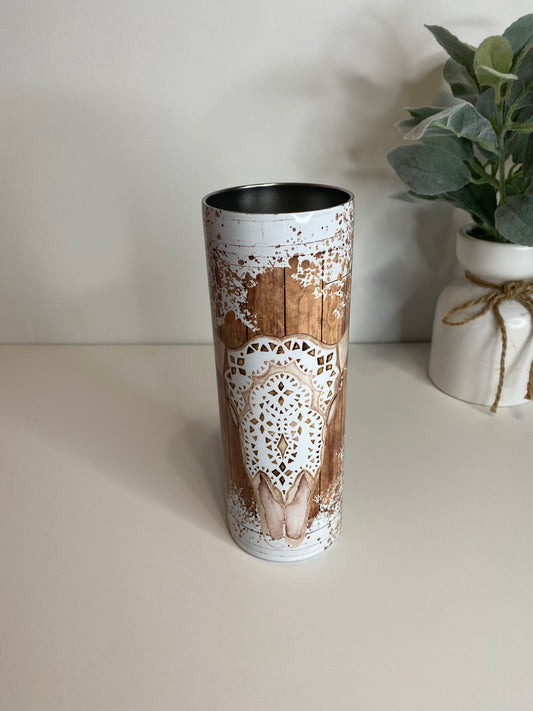 Lace Skull Tumbler