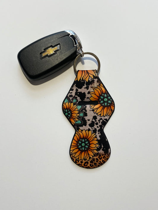 Turquoise Dreams Chapstick Holder Keychain