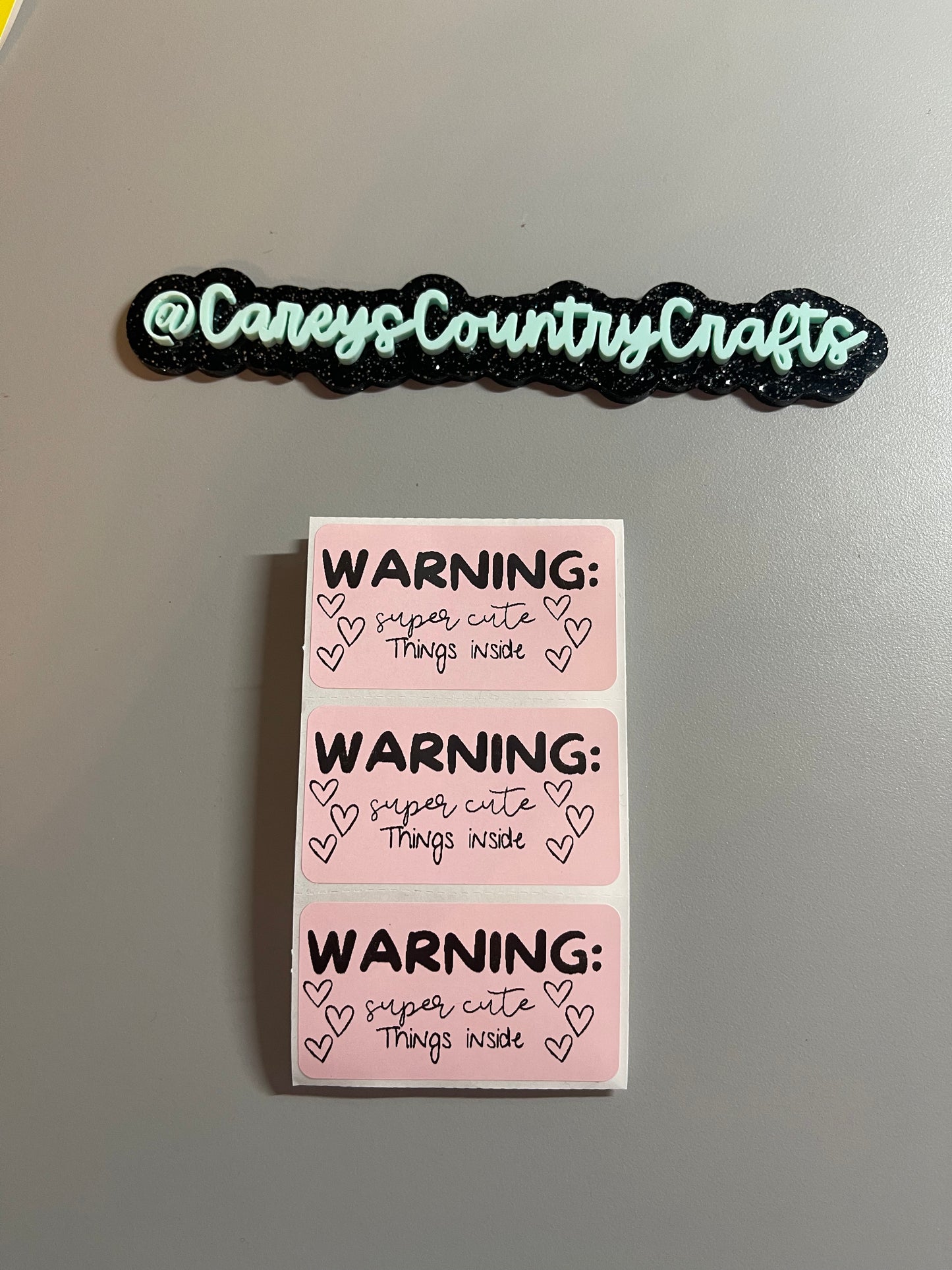 Warning: Super Cute Things Inside Stickers