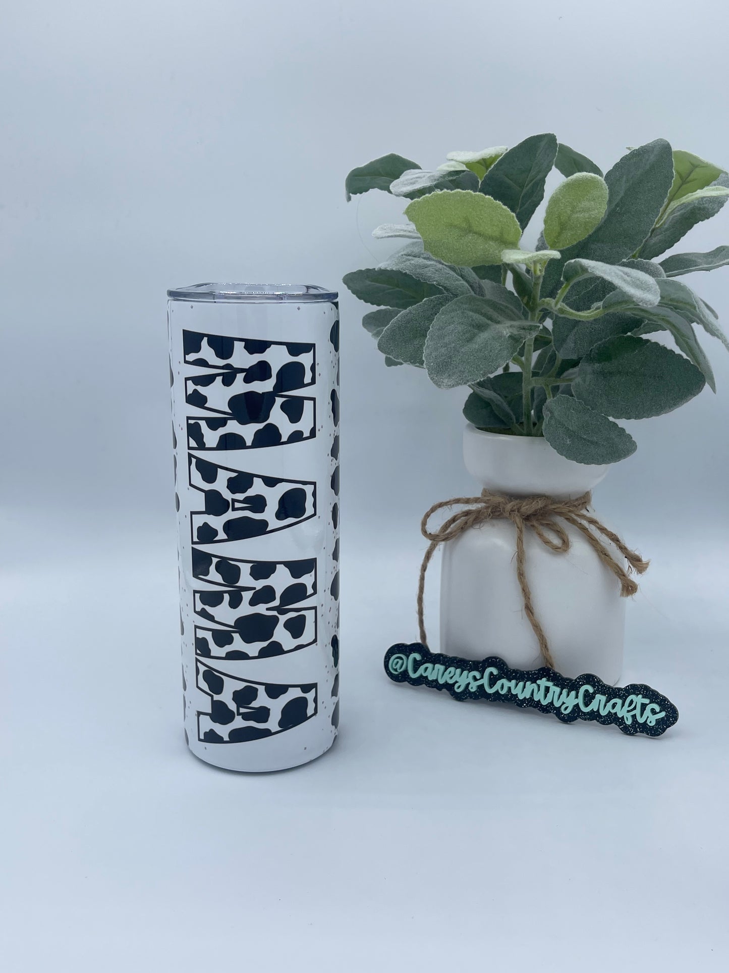 Mama Cow Print Tumbler