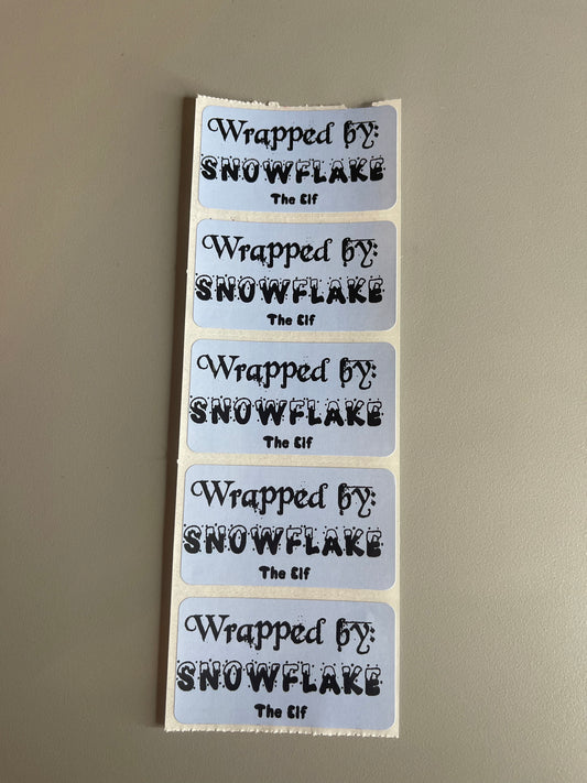 Wrapped By: Snowflake Stickers