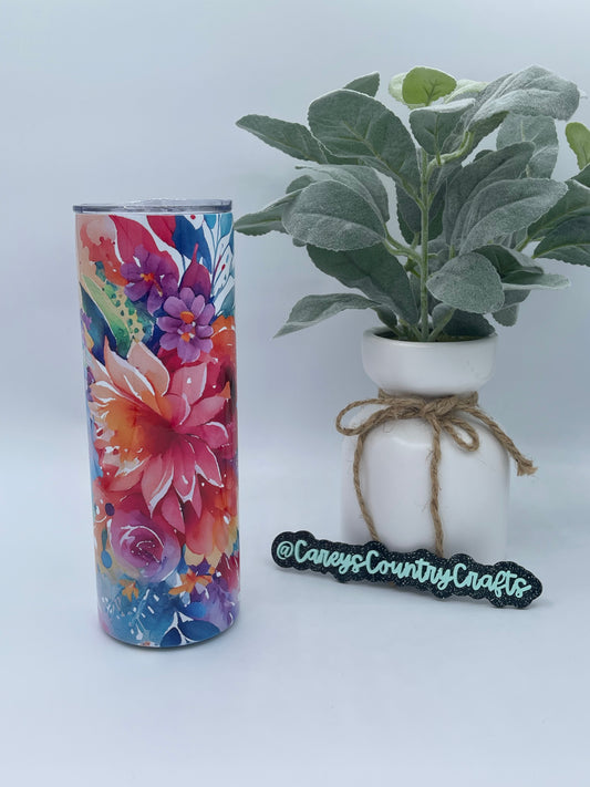 Floral Burst Tumbler