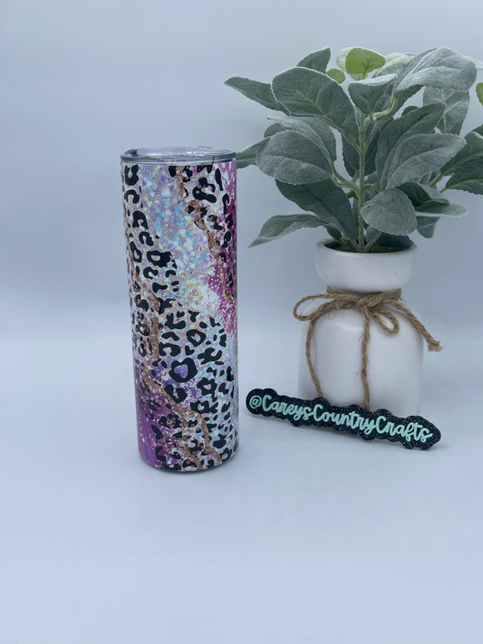 Purple Party Cheetah Tumbler