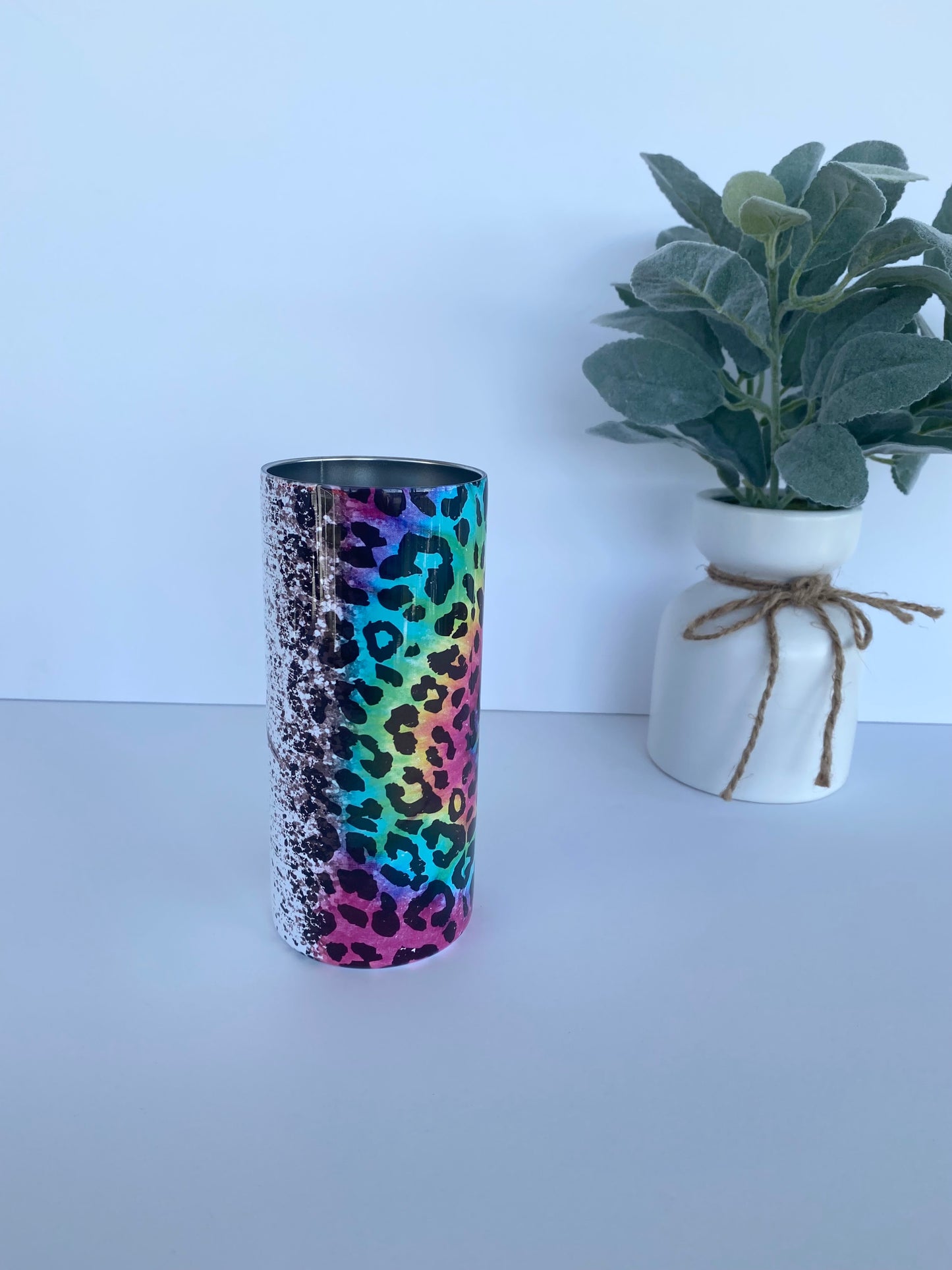 Mini Tie Dye Cheetah Tumbler